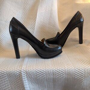Nine West "Never Skip a Beat" platform loafers High Heels Size 7.5 Black